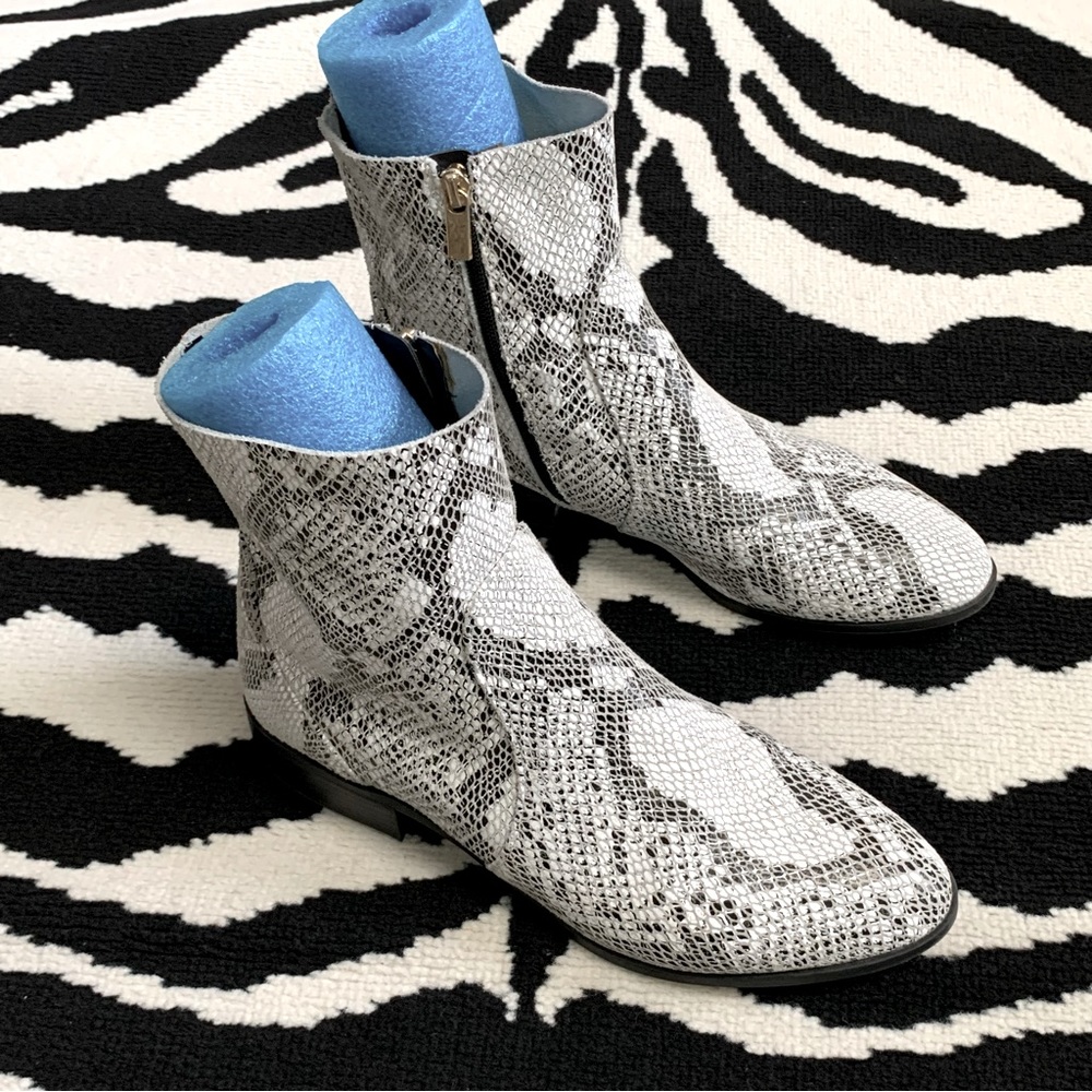 Topshop Klaus Python Snake Print Booties Size 40 - image 5